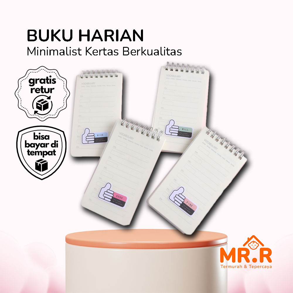 

Notebook Ring Mini Spiral Daily Book Buku Catatan Berkualitas Buku Harian Desain Lucu Simple