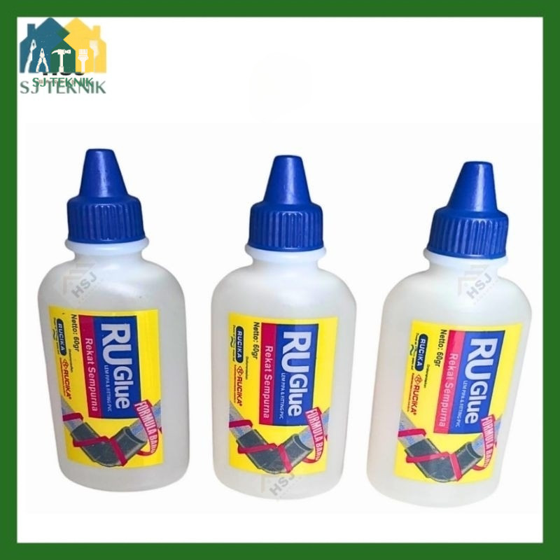 Lem PVC RuGlue Botol 60 Gr  Original  Lem RuGlue - (SJT)