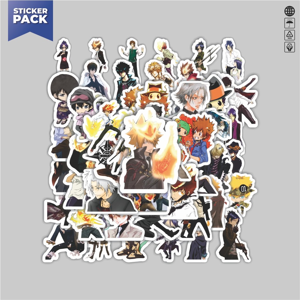 

[100PCS]Stiker Pack Stiker Anime Series Reborn Karakter Mix 3 Aesthetic Vinyl Anti Air Dekorasi Sticker Laptop Buku Journal Koper Helm Casing HP Gitar Helm Skateboard