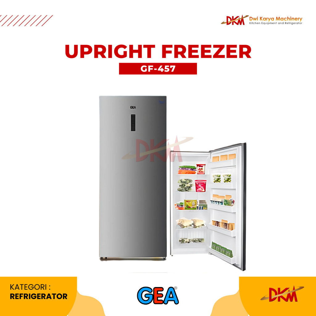 GEA Upright Freezer GF-457 - Freezer Hemat Listrik 457 Liter Inverter No Frost