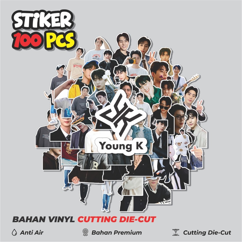 

Terbaru! 50 pcs Stiker Day6 Young K (KANG YOUNG HYUN) Dekorasi Lucu Kreatif untuk Notebook, Skateboard, HP