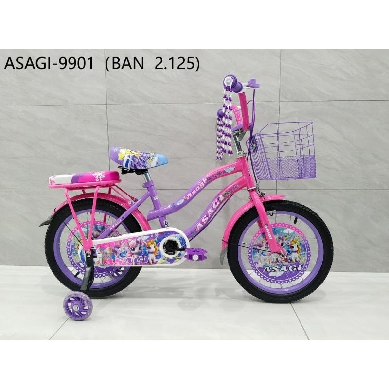 Sepeda anak perempuan 18" Kuda Poni 6 sd 9 tahun Asagj 9901 PM