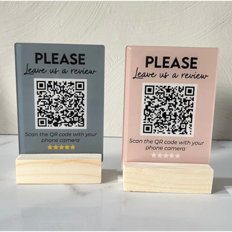 

Custom Akrilik Stand Qris / Qr UV Print