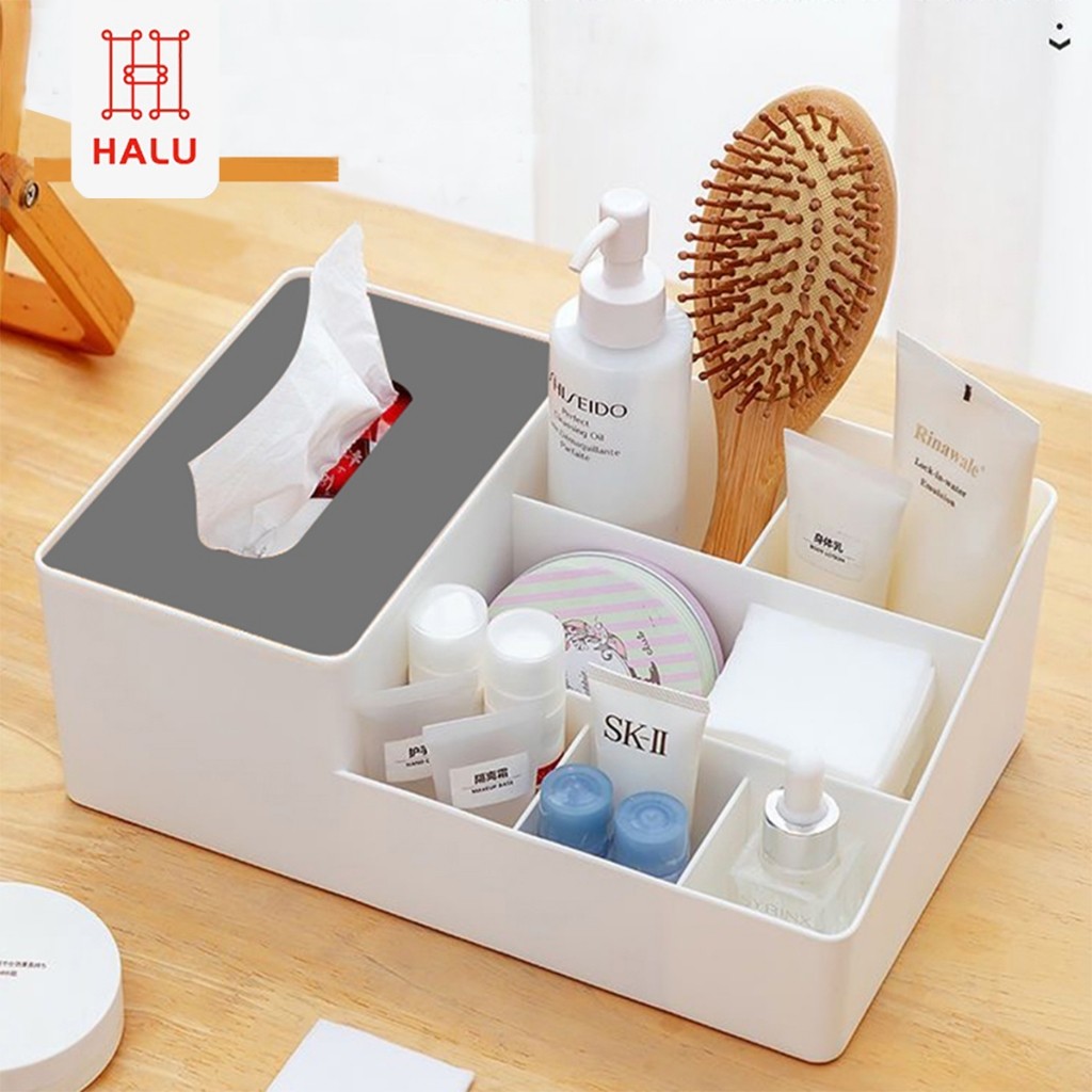 

New Halu Tempat Tisu Kotak Tissue Transparan Minimalis Box Wadah Tisu Kotak Tisu Organiser HSB807Premium