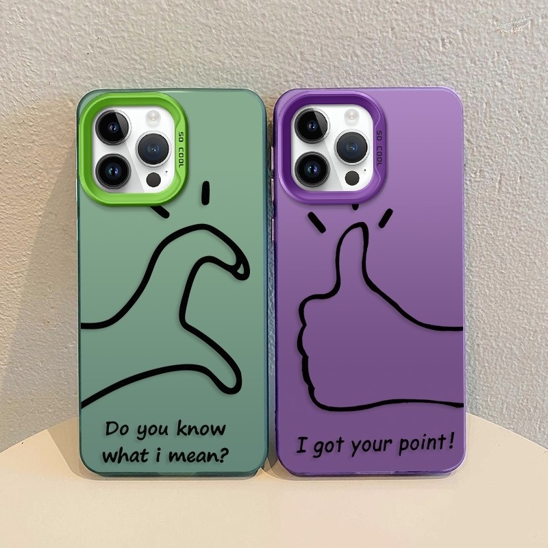 PADP Couple Case IPhone X XR 11 12 13 14 15 16  Plus Pro Promax Bahan Premium Desain Karakter Kartun