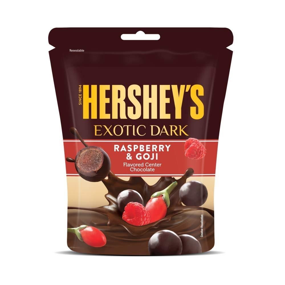 

Coklat HERSHEY'S Exotic Dark Premium Chocolate Raspberry & Goji