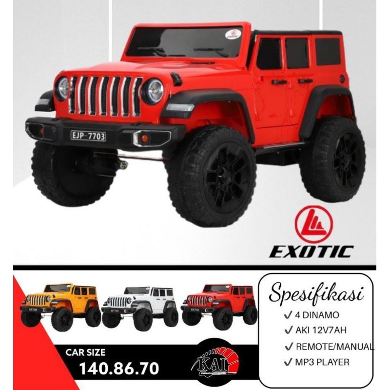 (Gratis ongkir indonesia) Mobil Aki anak JEEP WRANGLER
