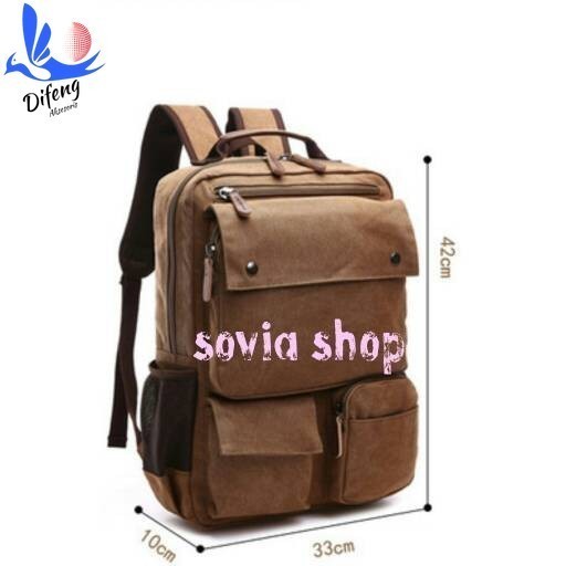 tas ransel kanvas ,(tas unik pria, tas kerja ,tas kuliah)