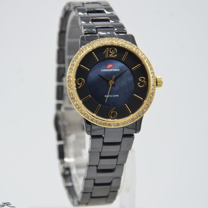 CHRONOFORCE CF 5285LCBG - Jam Tangan Wanita Original - Black Gold