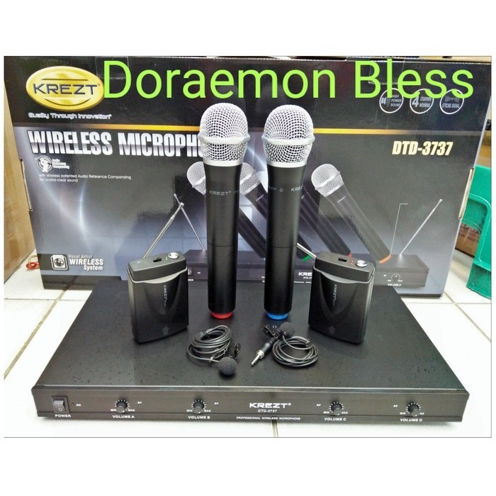 mic wireless Dtd 3737 2handheld 2 clip on