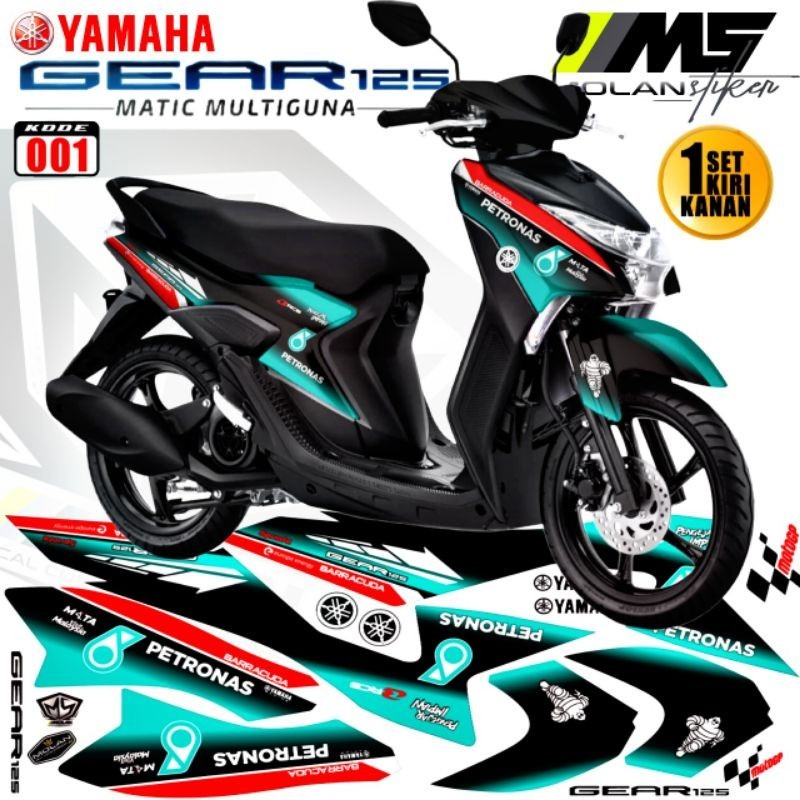 Decal Sticker Striping Variasi Yamaha Mio GEAR 125 PETRONAS | Decal Semi Fullbody Yamaha Mio Gear 12