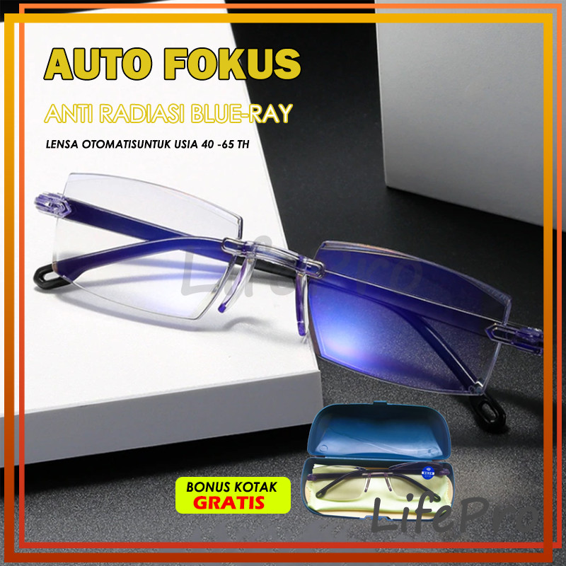 Kacamata Baca Auto Fokus Super Anti Blueray