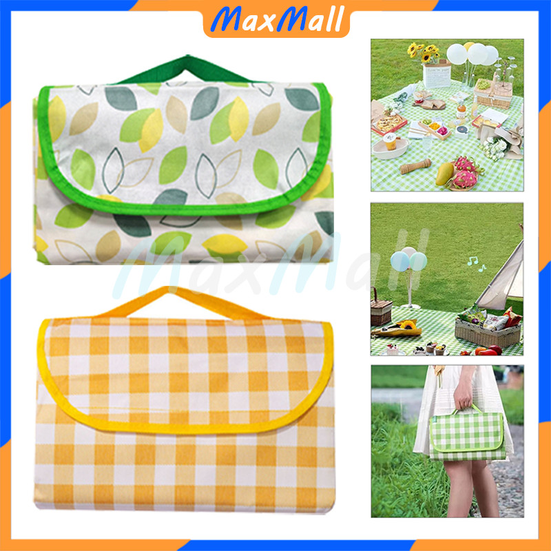Tikar Kain Piknik Motif Kotak Kotak Matras Tikar Lipat Besar Anti Air Tiker Piknik Alas Piknik Tikar