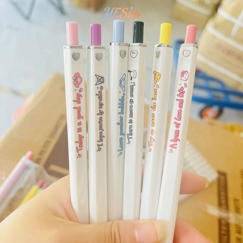 

COD✨ Pena Netral Tekan Kotak Sanrio Lucu Pena Siswa Melakukan Latihan Pena Hitam 0.5Mm-YES