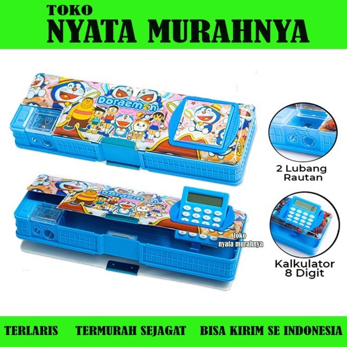 

TERLARIS! Kotak Tempat Pensil Anak Magnet Dengan Kalkulator dan Rautan Doraemon