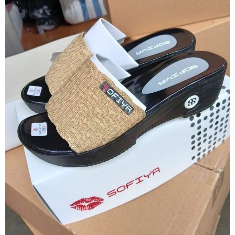[PREMIUM ORIGINAL] Sandal Wedges Rajut Sofiya Terbaru/Sandal Wanita Rajut Import  Sofiya Terlaris