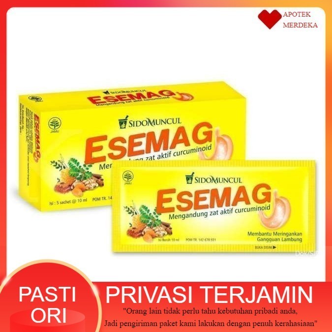 Esemag Sidomuncul Membantu Meringankan Gangguan Lambung / Sidomuncul Esemag isi 5 sachet - Obat Lamb