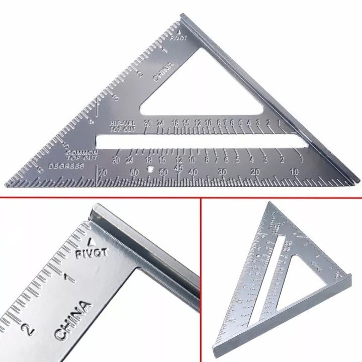 

SPEED SQUARE ALUMUNIUM 7 Inch - Penggaris Tukang Segitiga Siku Sudut