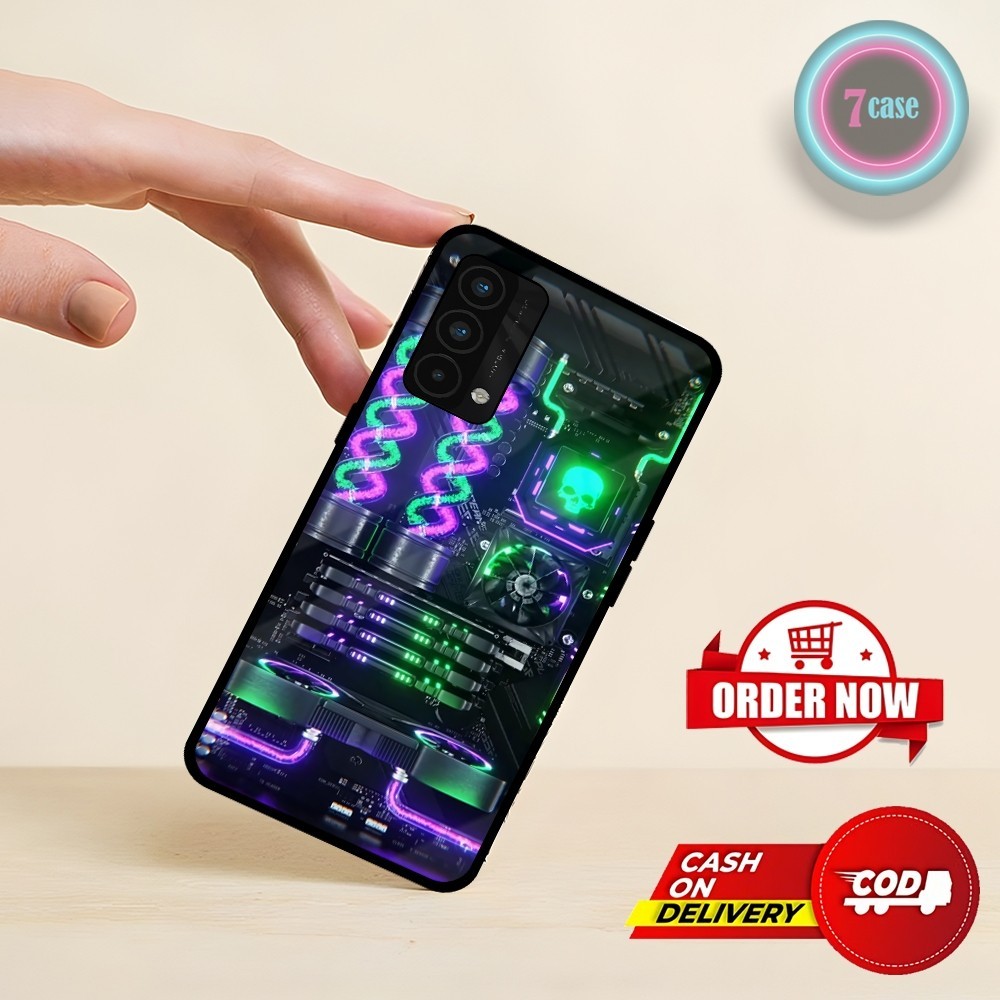 CUSTOM SOFTCASE GLOSSY FOR ALL TYPE REALME GT - REALME GT MASTER  KILAU EFEK KACA - MOTIF MESIN ABST