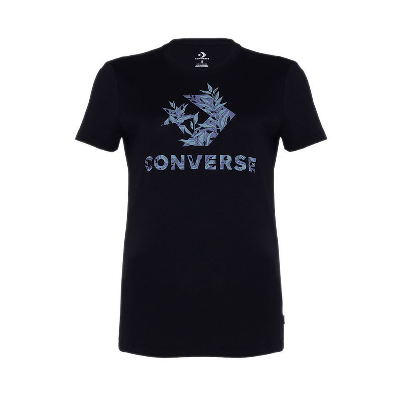 Converse Star Chevron Infill Slim Women's T-Shirt - Converse Black