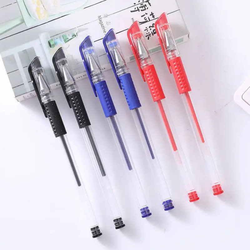 

Pulpen Gel 0.5mm / Pulpen Gel Hitam Biru Merah / Alat Tulis Sekolah