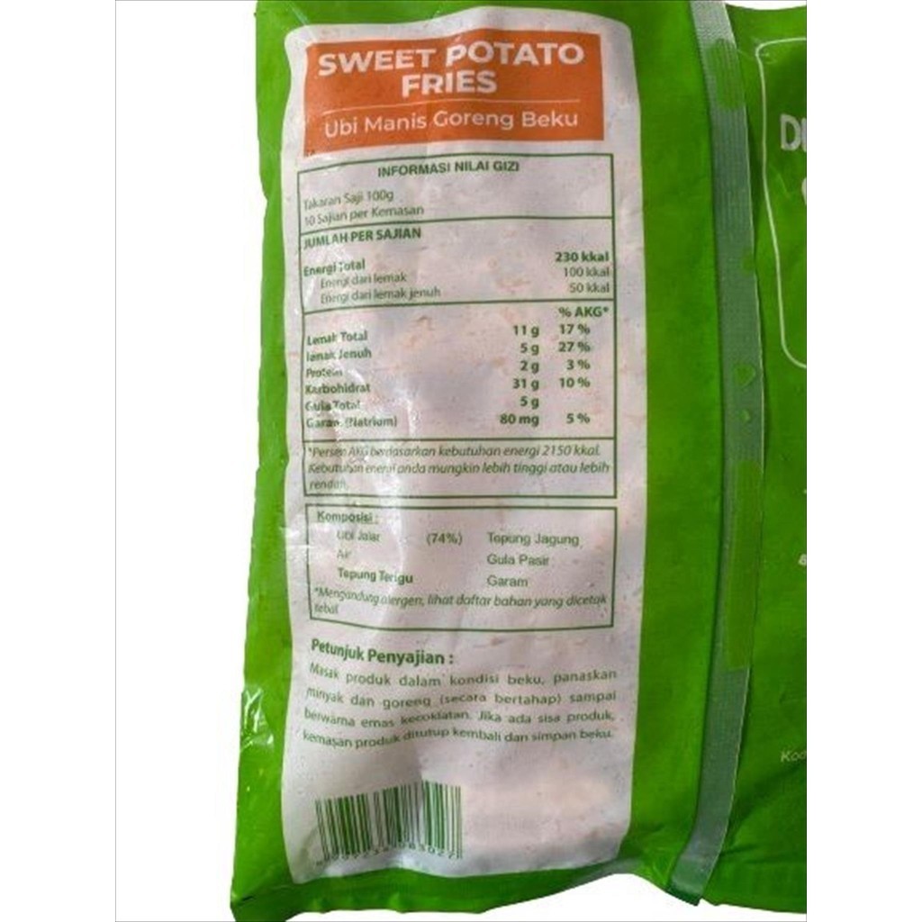 

RB Harvest Time Sweet Potato Frozen / Ubi Jalar Manis Korea 1 kg Halal