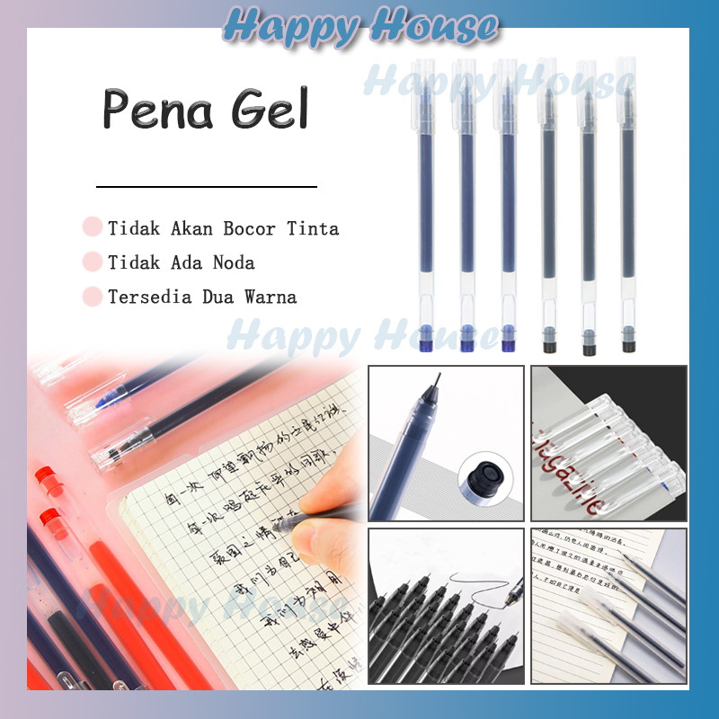 

Gel Pen Pulpen Gel1 PCS Pulpel Gel Pena Pulpen Bolpoin Tinta Gel Cair Pena Transparant Pen Gel