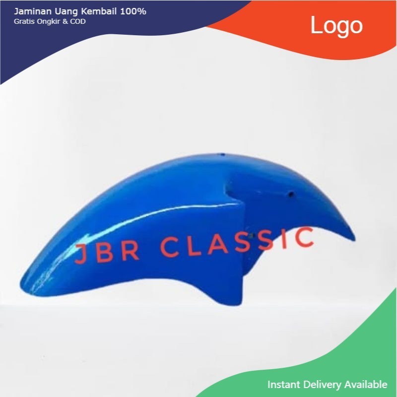 slebor spakbor depan ninja r rr victor warna biru spakbor depan cb gl megapro mp tiger warna biru