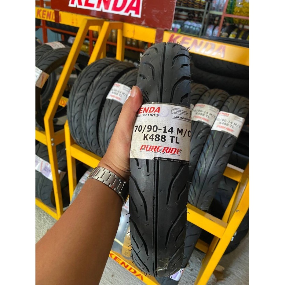 Paket Ban Tubles Motor Matic KENDA K488 70/90 - 80/90 Ring 14