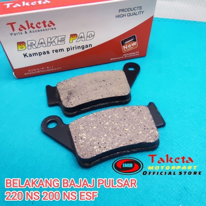 TAKETA DISPAD BREAK PAD KAMPAS REM BELAKANG  BAJAJ PULSAR 220 NS 200 NS REAR ESF