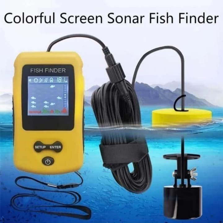 sonar sensor pencari ikan/portable 100m fish finder/gps lacak ikan