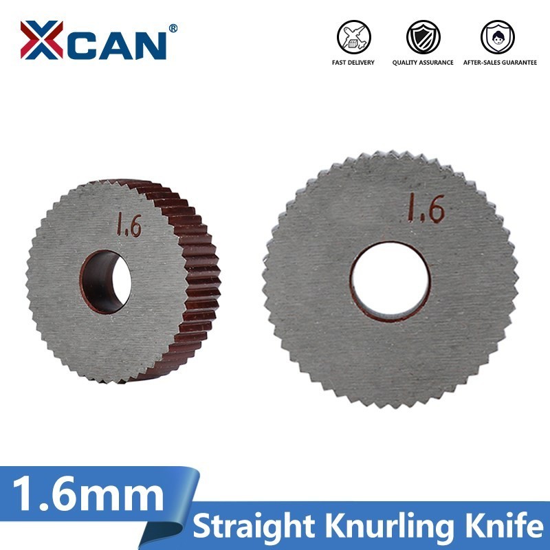 XCAN HSS Straight Knurling Knife 1.6mm Inner Hole Embossing Wheel Straight Knurling Wheel Wheel Lath