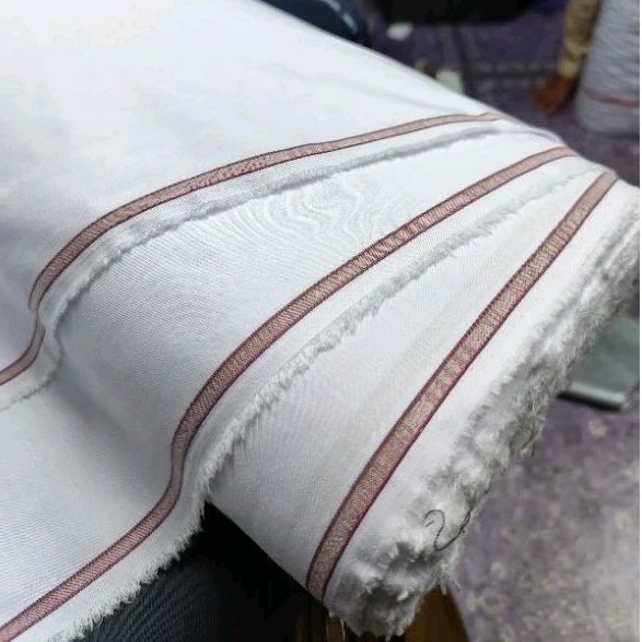 Kain semiwool putih stretch seragam guru perawat dokter bidan