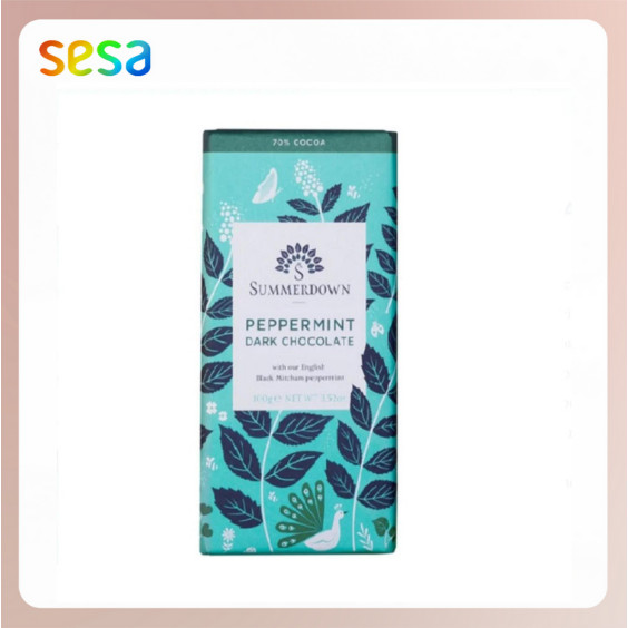 

SUMMERDOWN Dark Chocolate Peppermint Bar 100gr - Cokelat Sehat