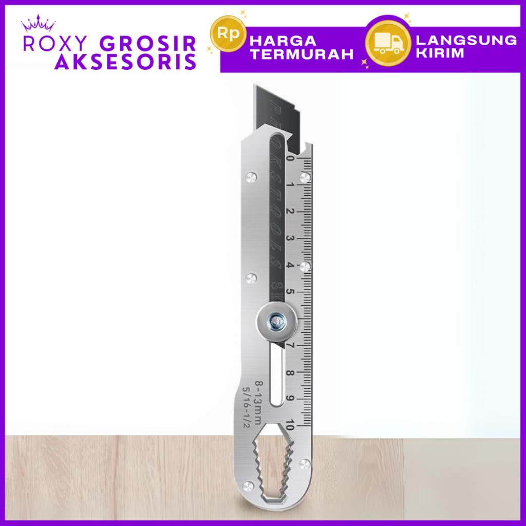 

Cutter Stainless 9IN1 Cutter Pemotong Pembuka Botol Pemutar Mur Multifungsi Pisau Stainless