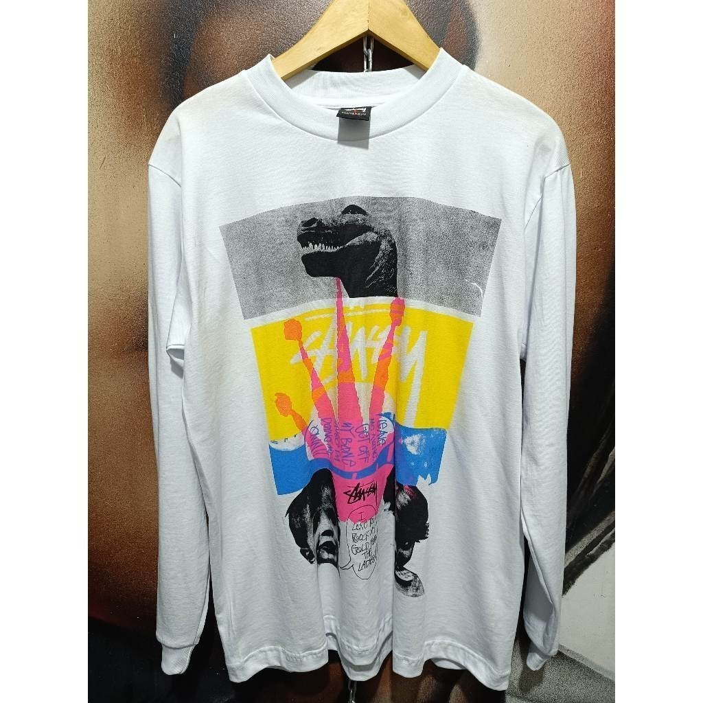 Stussy White Doing My Own Long Sleeve Tshirt Original Size L