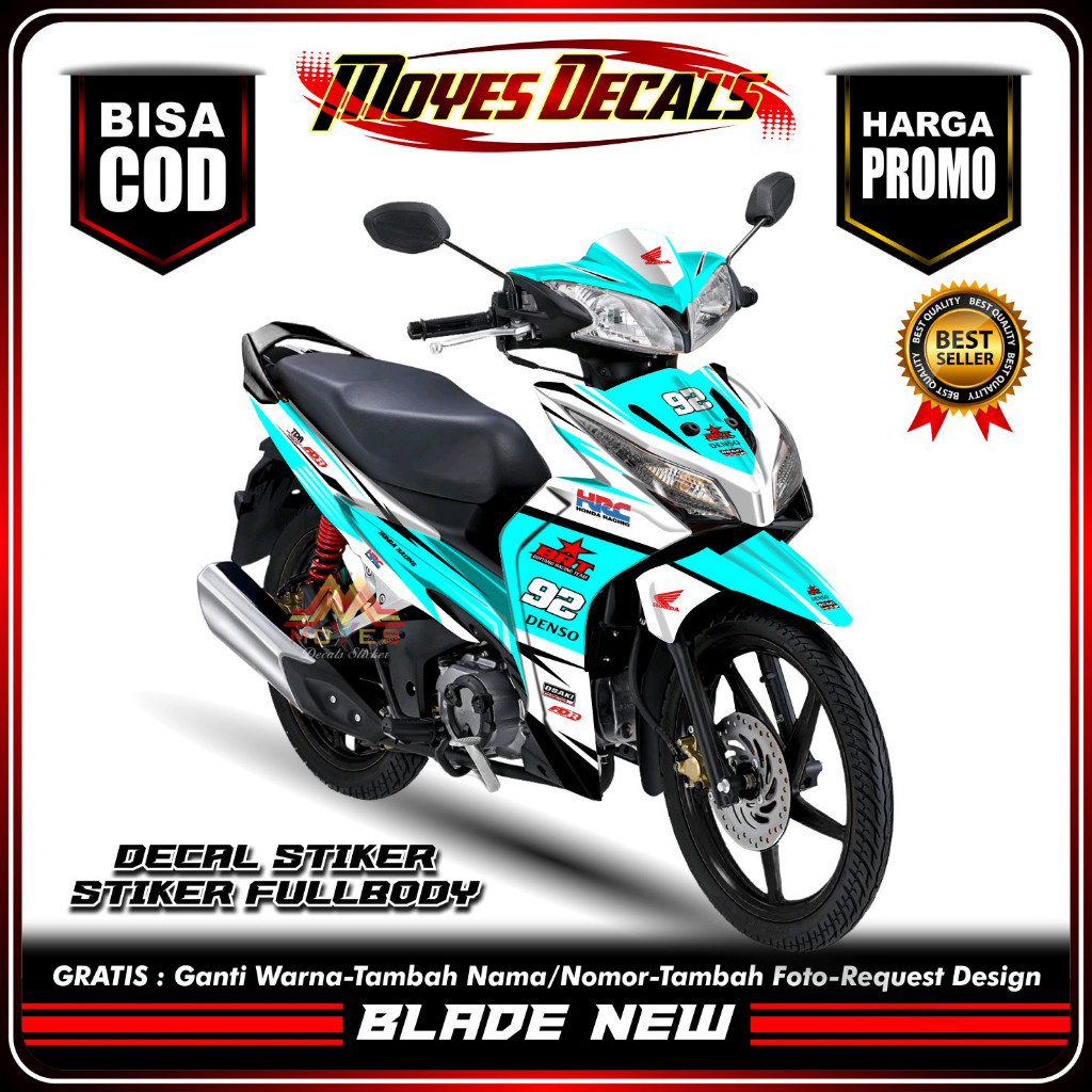 Terbaru Decal Honda Blade New Stiker Blade 125 Sticker Motor Blade 110 motif BISA CUSTOM