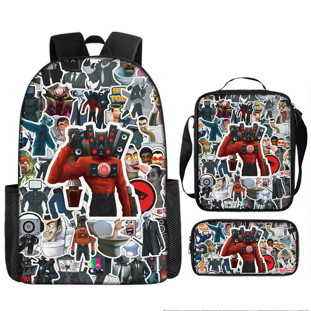 

Cartoon Anime Game Toilet Man Skibidi Toilet Game Student Casual Trend Printed Backpack Bag Messenger Bag Backpack Pencil Case