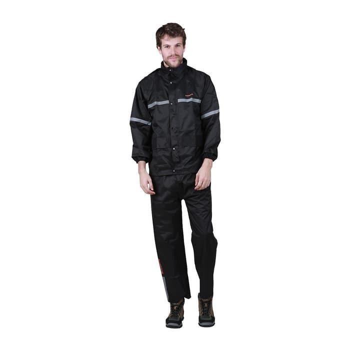 EIGER 1989 JAS HUJAN PRIA RIDING REXON 2.0 RAINSUIT JACKET - BLACK