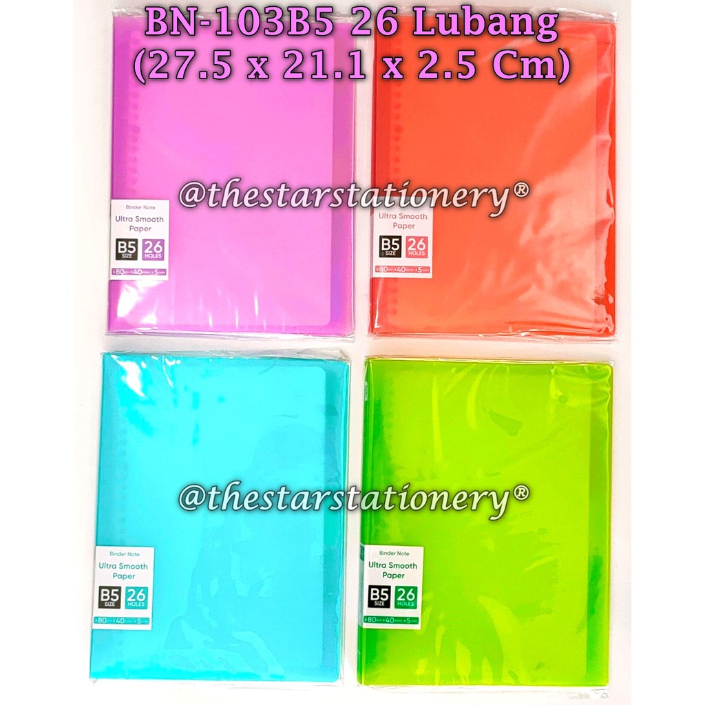 

(1 Biji) Map Binder Joyko BN-103B5 26 Lubang / Binder Note Joyko BN-103 B5 / Joyko BN 103 B5