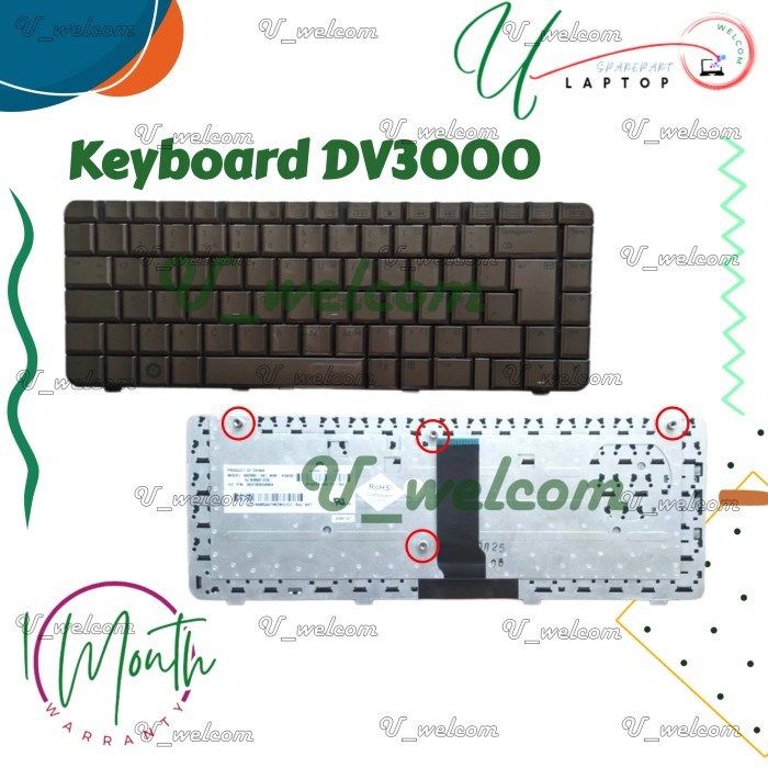 Keyboard Pavilion DV3000 DV3100 DV3500 DV3500T DV3600 DV3200 DV3600T DV3700 Series