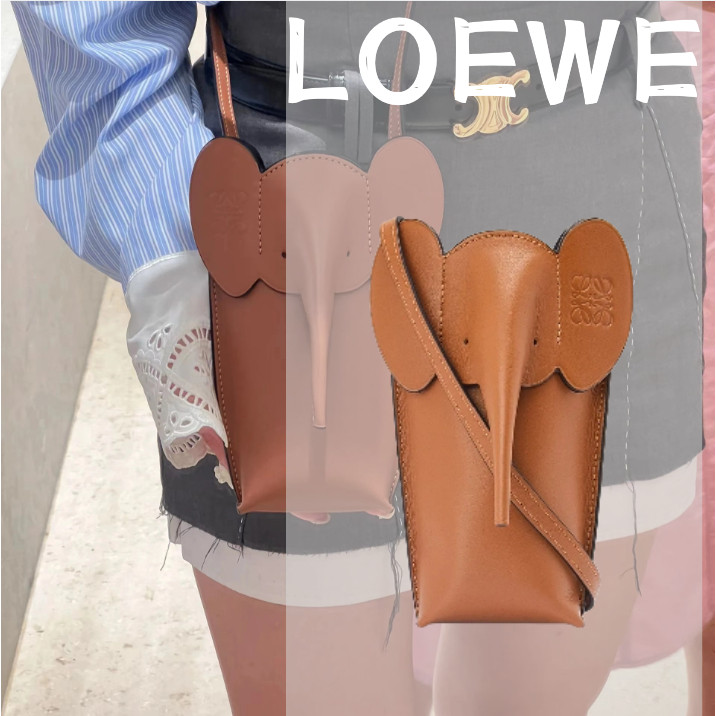 LOEWE classic cow leather elephant bag/women's bag/crossbody bag/classic style