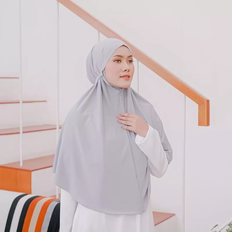 HIJAB BERGO JERSEY TALI SIZE L/ JILBAB INSTAN JERSEY TALI L/ KERUDUNG BERGO JERSEY TALI