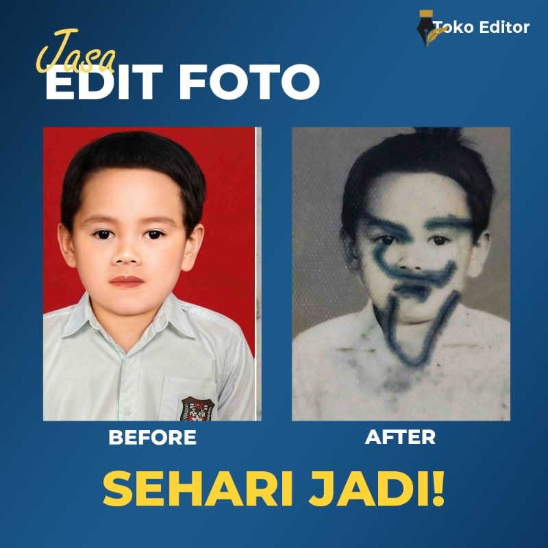 JASA EDIT FOTO HITAM PUTIH MENJADI BERWARNA/RESTORASI FOTO RUSAK/EDIT FOTO/PROFESIONAL EDITING/MEMPE