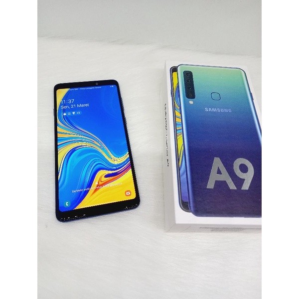 samsung a9 2018 ram6 128gb lengkap second seken bekas murah siap pakai original