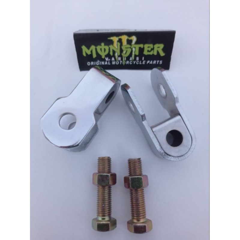 peninggi shock belakang motor bebek / peninggi shock belakang model U besi chrome/ peninggi shock be
