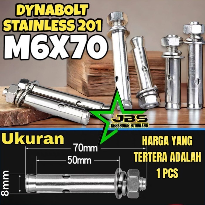 DYNABOLT SS 201 M6×70 - DINABOLT - ANCHOR BOLT STAINLESS