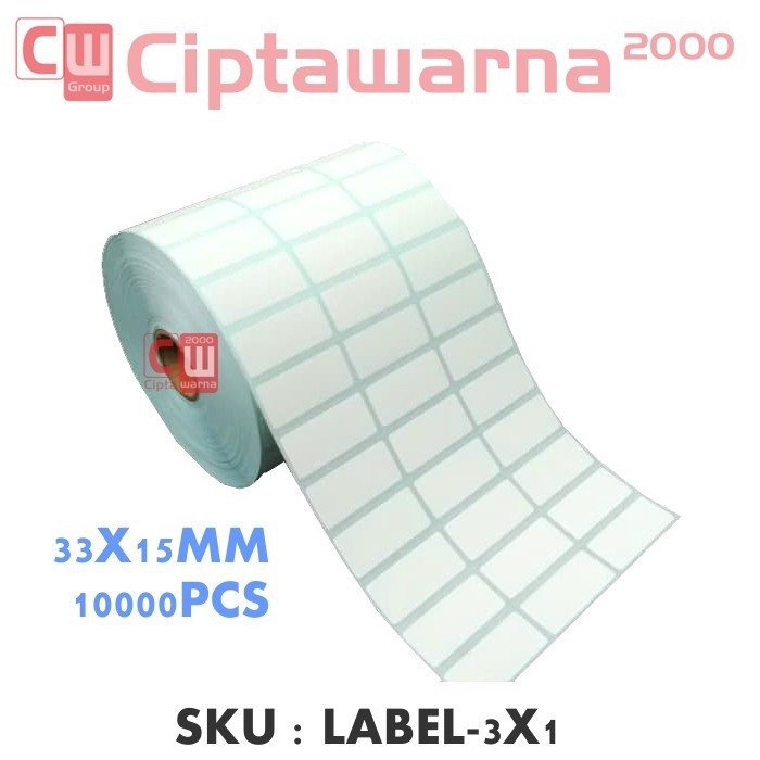 

Label Printer Barcode 33x15mm Semicoated / 33 X 15 Sc Isi 10.000 Pcs - CwTc