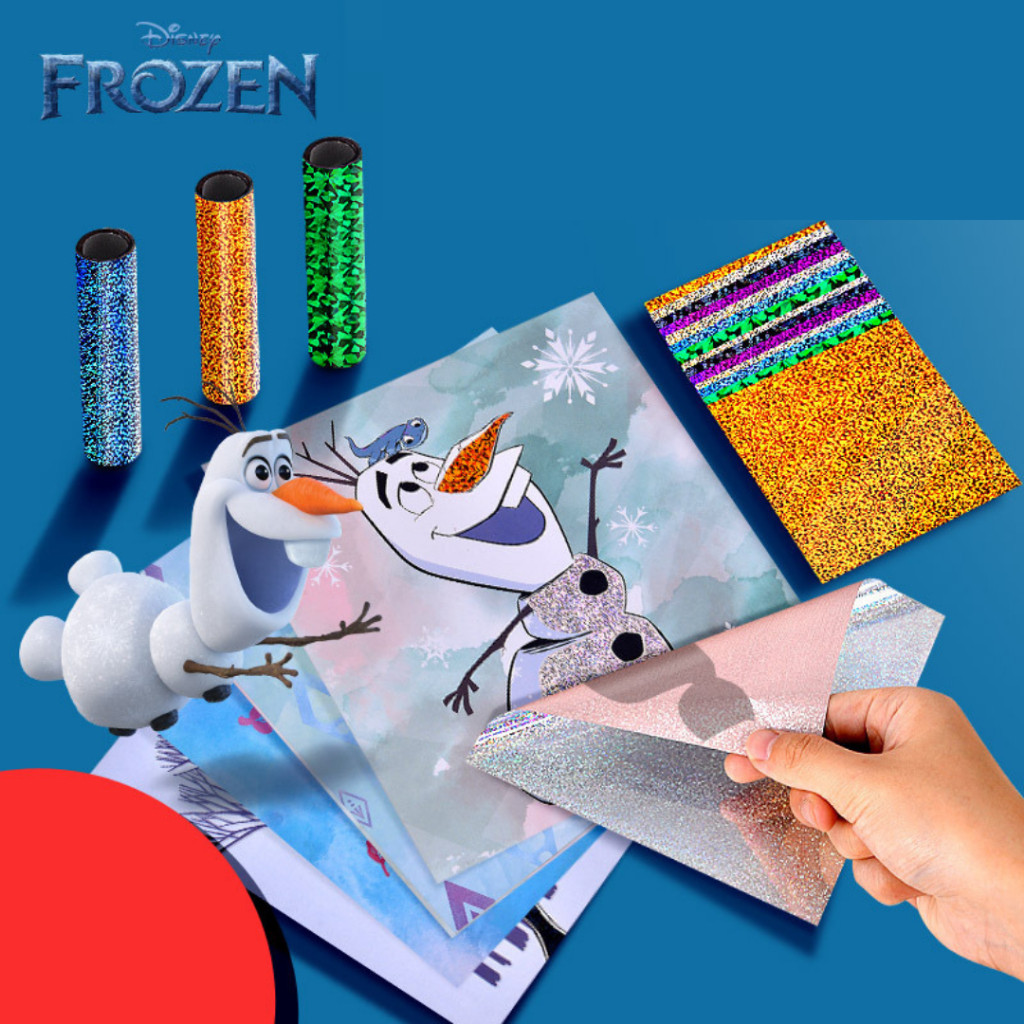 Foil Art Frozen & Princess Craft Paper DIY Magic Sticker Art Aktivitas Stiker Kertas Foil Kerajinan 