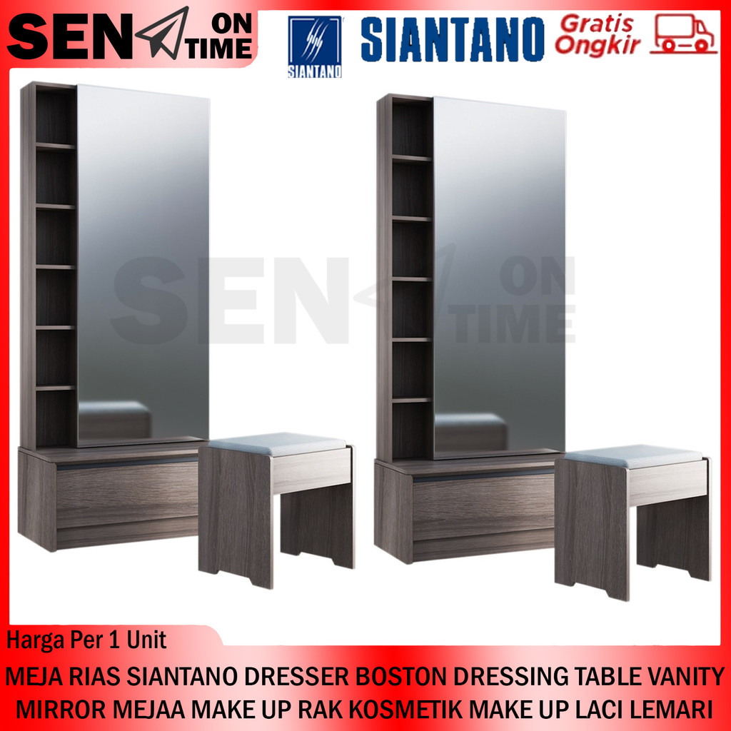 [Kargo] Lemari Almari Bufet Meja Rias Siantano Dresser Boston Dressing Table Vanity Mirror Cermin Ka